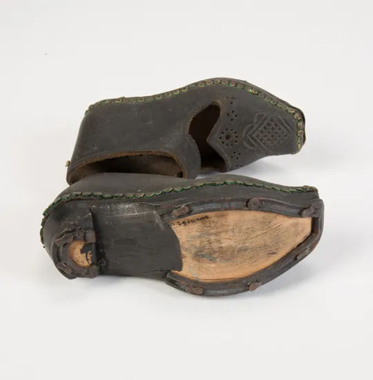 Child's shoes, pre-1916.