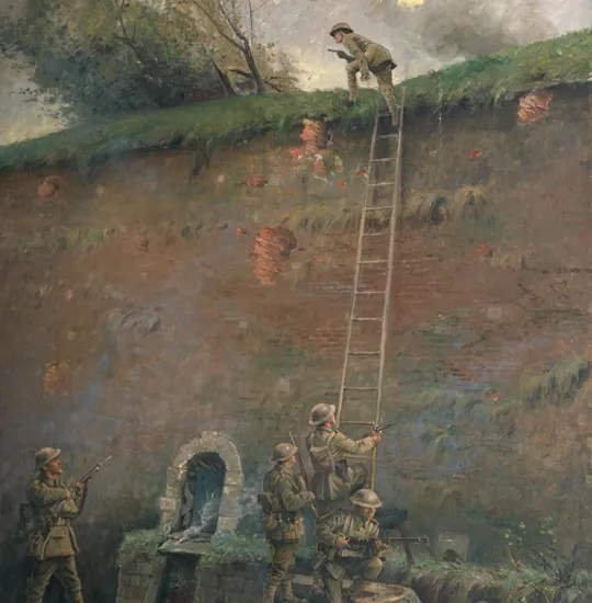 The scaling of the walls of Le Quesnoy, 1920.