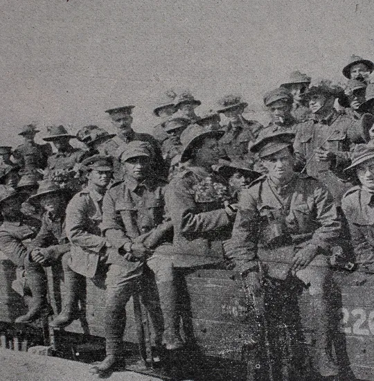 Māori Pioneers of the New Zealand Division in Egypt, ready to leave for another sphere of operations, circa August 1916.