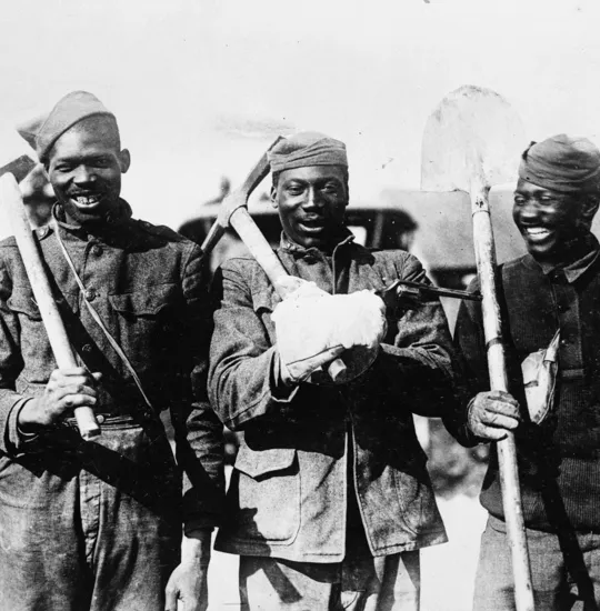 Soldiers of the 508th Company, US Engineers at Menil-la-Tour, 14 March 1918.