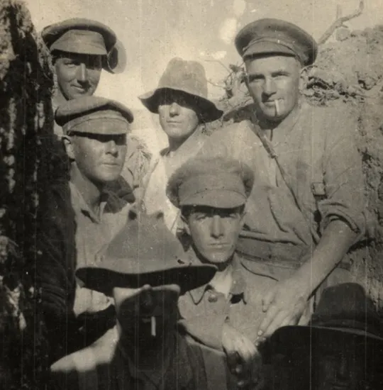 Soldiers in a trench at Chunuk Bair, 8 August 1915.
