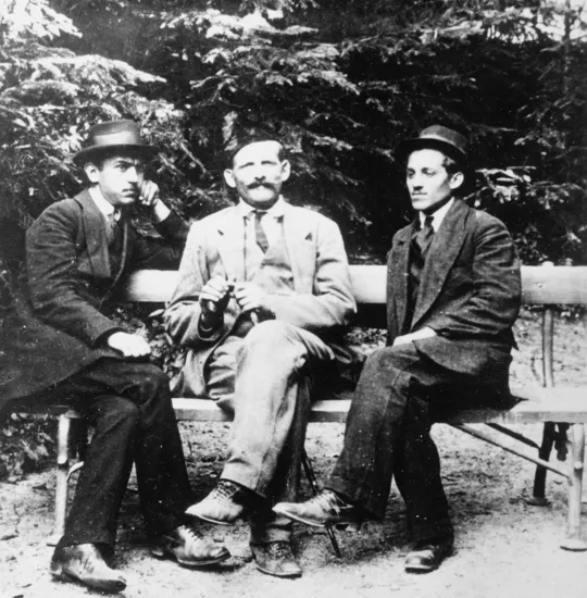 Three of the group involved in the assassination of Archduke Franz Ferdinand and his wife. Right to left: Gavrilo Princip, Nedelko Chabrinovich and Trifko Grabej.