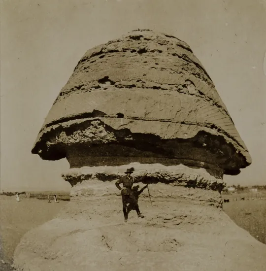 The back of the Great Sphinx of Giza.