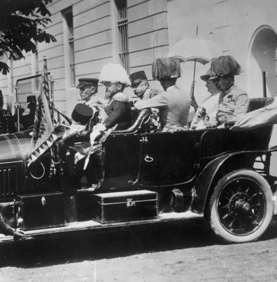 Archduke Franz Ferdinand and his wife shortly before their assassination, Sarajevo, 28 June 1914.