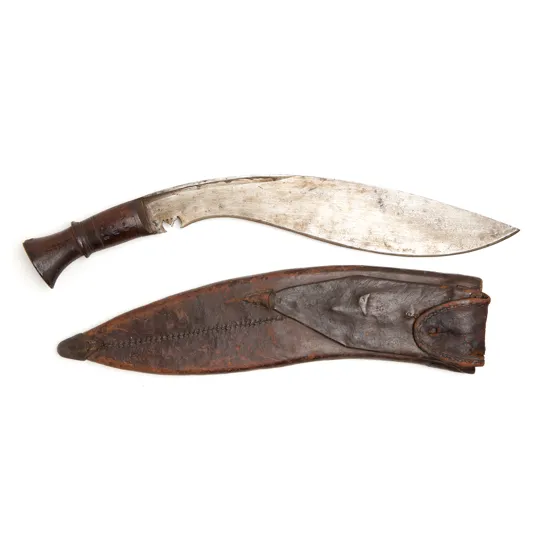 Kukri knife and scabbard, pre-1915.